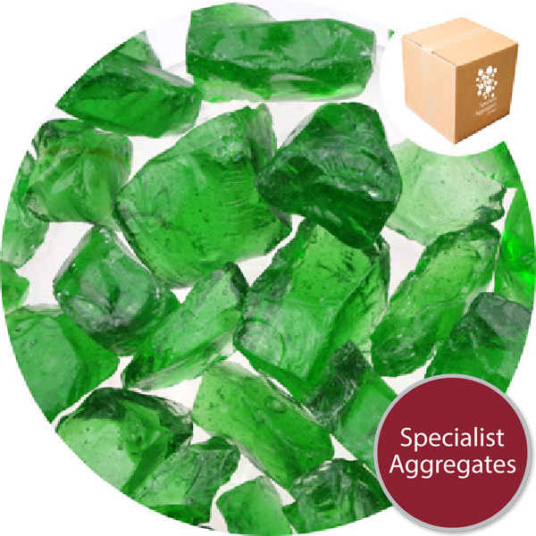 Enviro-Glass Large Gravel - Emerald Green Crystal - Click & Collect